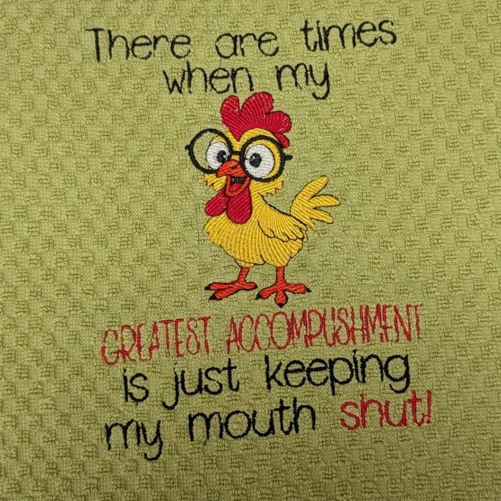 My Greatest Accomplishment Keeping my Mouth Shut, Kitchen Bath Bar Hand Towel